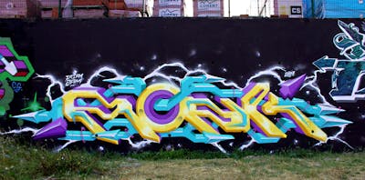 Colorful Stylewriting by MONK. This Graffiti is located in LISBON, Portugal and was created in 2017. This Graffiti can be described as Stylewriting, Wall of Fame and Futuristic.