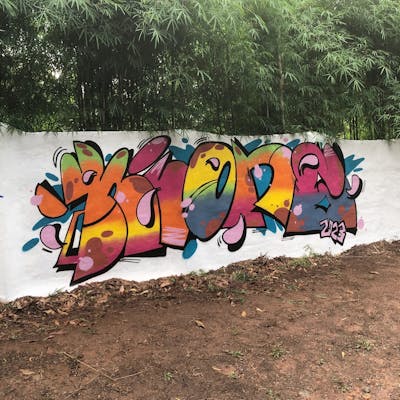 Colorful Stylewriting by Kiong. This Graffiti is located in Indonesia and was created in 2023.