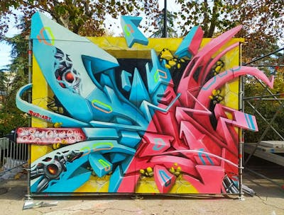Colorful 3D by Rudiart. This Graffiti is located in madrid, Spain and was created in 2022.