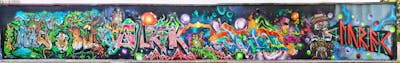 Colorful Stylewriting by Glurak, Automat, malibu and glurak in einen. This Graffiti is located in Berlin, Germany and was created in 2021. This Graffiti can be described as Stylewriting, Characters and Murals.
