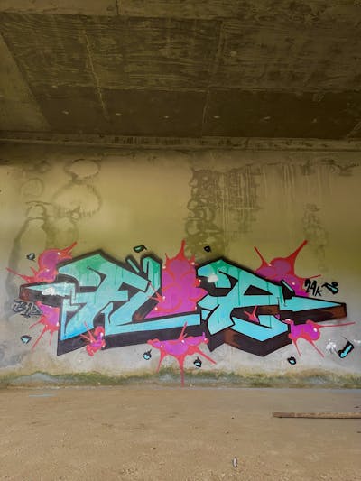 Colorful Stylewriting by Flip.24K. This Graffiti is located in Caguas, Puerto Rico and was created in 2021.