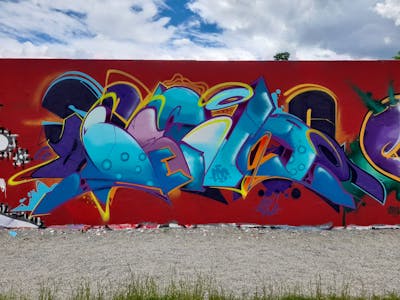 Colorful Stylewriting by SEWO. This Graffiti is located in Germany and was created in 2022. This Graffiti can be described as Stylewriting and Futuristic.