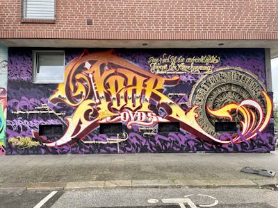Colorful Handstyles by Mr.Fear (Viktor) Desur (Dustin), Desur and Mr.Fear. This Graffiti is located in Hamburg, Germany and was created in 2021. This Graffiti can be described as Handstyles and Stylewriting.