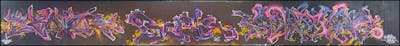 Coralle and Violet Stylewriting by Sainter, Nemos and Back. This Graffiti is located in Bratislava, Slovakia and was created in 2017. This Graffiti can be described as Stylewriting and Wall of Fame.