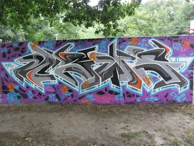 Colorful Stylewriting by News. This Graffiti is located in Tilburg, Netherlands and was created in 2013. This Graffiti can be described as Stylewriting and Wall of Fame.