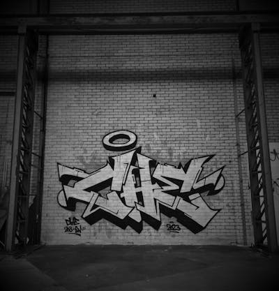 Black and Grey Stylewriting by CHE. This Graffiti is located in Heerlen, Netherlands and was created in 2023. This Graffiti can be described as Stylewriting, Atmosphere and Abandoned.
