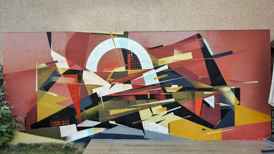 Colorful and Coralle Stylewriting by Dr Clark. This Graffiti is located in Metz, France and was created in 2020. This Graffiti can be described as Stylewriting, Futuristic and Canvas.