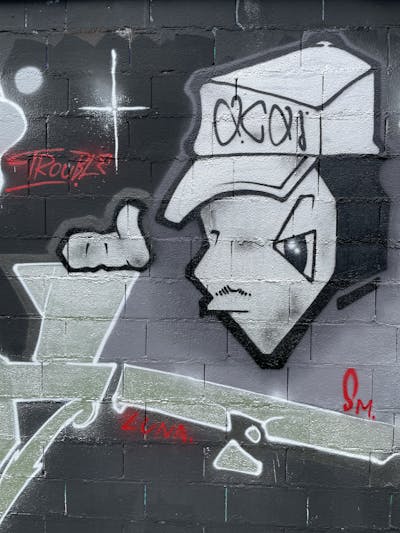 Chrome and Black Characters by Akai82 and SM crew. This Graffiti is located in Prague, Czech Republic and was created in 2022.