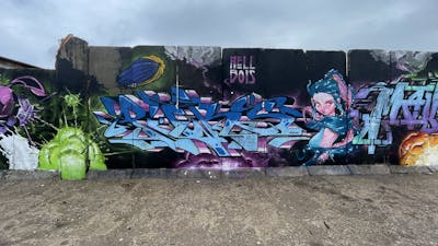 Colorful Stylewriting by Picks. This Graffiti is located in Greifswald, Germany and was created in 2022. This Graffiti can be described as Stylewriting, Characters and Abandoned.