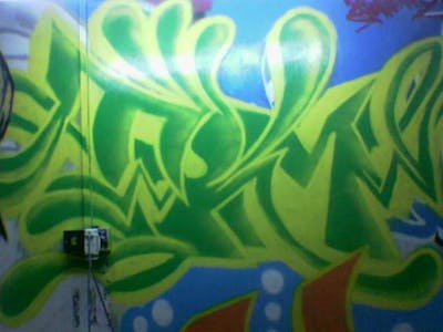 Light Green Stylewriting by TRAUMA. This Graffiti is located in Malacca, Malaysia and was created in 2021.