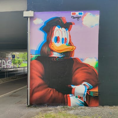 Colorful Characters by Pongo 3D. This Graffiti is located in Milano, Italy and was created in 2023. This Graffiti can be described as Characters, Streetart and Murals.