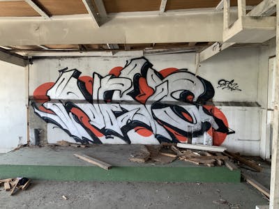 Chrome and Red Stylewriting by Nevs. This Graffiti is located in Philippines and was created in 2024. This Graffiti can be described as Stylewriting and Abandoned.