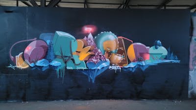 Colorful Stylewriting by Mister Oreo. This Graffiti is located in Duisburg, Germany and was created in 2021. This Graffiti can be described as Stylewriting, Wall of Fame and Characters.