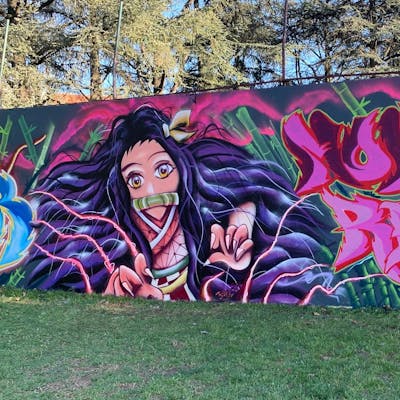Colorful Characters by Remix. This Graffiti is located in Lyon, France and was created in 2023.