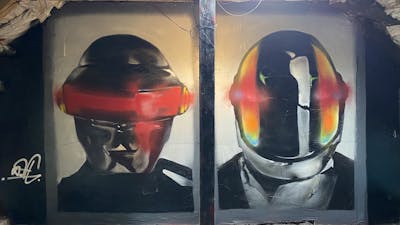 Grey and Red Characters by daftxendi. This Graffiti is located in Poland and was created in 2023.