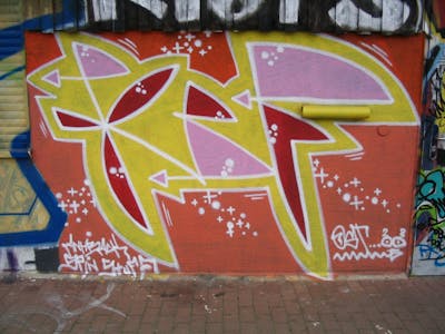 Colorful Wall of Fame by Pear, OST and KCF. This Graffiti is located in Delitzsch, Germany and was created in 2008. This Graffiti can be described as Wall of Fame, Handstyles and Streetart.