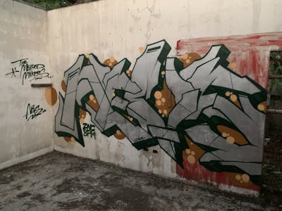 Chrome and Brown and Black Stylewriting by Nevs. This Graffiti is located in Philippines and was created in 2023. This Graffiti can be described as Stylewriting and Abandoned.