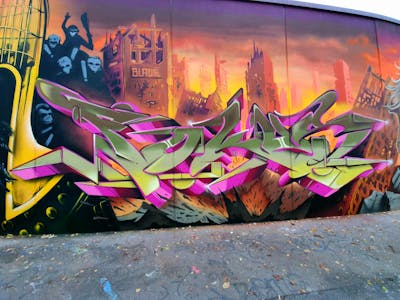 Colorful Stylewriting by FOKUS.81. This Graffiti is located in Berlin, Germany and was created in 2021. This Graffiti can be described as Stylewriting, Characters and Special.