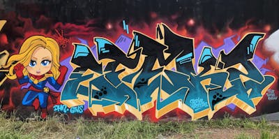 Colorful Characters by Efekz. This Graffiti is located in Mexico city, Mexico and was created in 2021. This Graffiti can be described as Characters and Stylewriting.