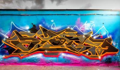 Brown and Colorful Stylewriting by Spot 189, ESF and Adult Ent crew. This Graffiti is located in HALLE, Germany and was created in 2022.