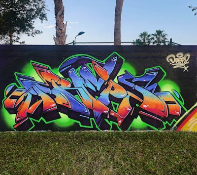 Orange and Light Blue and Light Green Stylewriting by Dreps. This Graffiti is located in Miami, United States and was created in 2024.