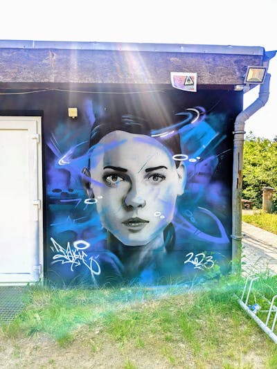 Blue and Grey Characters by Fakie. This Graffiti is located in Germany and was created in 2023.