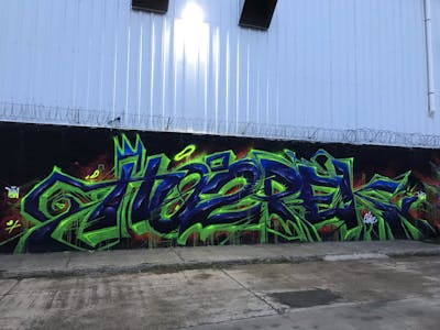 Blue and Light Green Stylewriting by hospek, Kog and TWN. This Graffiti is located in Mexico and was created in 2022.