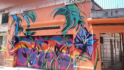 Colorful Stylewriting by Plantio Crew. This Graffiti is located in Rio de Janeiro, Brazil and was created in 2016. This Graffiti can be described as Stylewriting, Characters and Streetart.