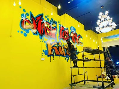 Colorful Stylewriting by TRAUMA and BIDIN. This Graffiti is located in Malacca, Malaysia and was created in 2021. This Graffiti can be described as Stylewriting and Commission.