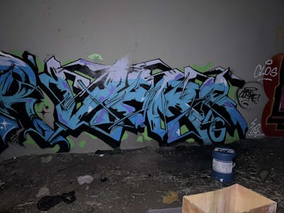 Light Blue Stylewriting by Vers and LG. This Graffiti is located in United States and was created in 2024.