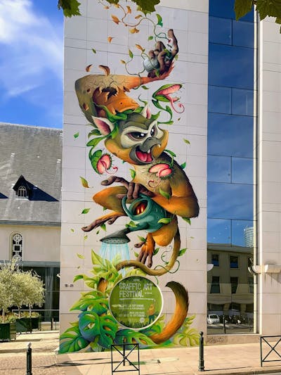 Colorful Characters by Abys. This Graffiti is located in Paris, France and was created in 2022. This Graffiti can be described as Characters, Streetart, Murals and Commission.
