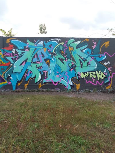 Cyan Stylewriting by CRED. This Graffiti is located in Berlin, Germany and was created in 2023.