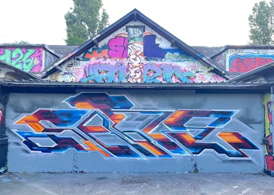 Colorful Stylewriting by SARE. This Graffiti is located in Luxembourg and was created in 2022. This Graffiti can be described as Stylewriting and Wall of Fame.