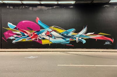 Colorful Stylewriting by Syck. This Graffiti is located in bochum, Germany and was created in 2022. This Graffiti can be described as Stylewriting and Wall of Fame.