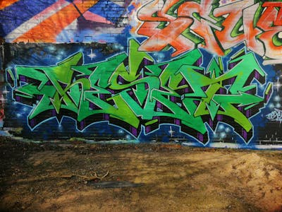 Green Stylewriting by Reset. This Graffiti is located in Hannover, Germany and was created in 2022. This Graffiti can be described as Stylewriting and Wall of Fame.