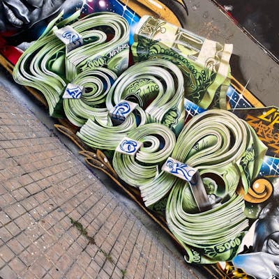 Light Green and Colorful Stylewriting by Ceser87 and ceser. This Graffiti is located in Gran Canaria, Spain and was created in 2021. This Graffiti can be described as Stylewriting, 3D, Characters and Special.