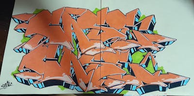 Orange and Colorful Blackbook by Casesix. This Graffiti is located in Singapore, Singapore and was created in 2023. This Graffiti can be described as Blackbook.