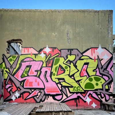 Colorful Stylewriting by SORIE. This Graffiti is located in Tel aviv, Israel and was created in 2022. This Graffiti can be described as Stylewriting and Abandoned.
