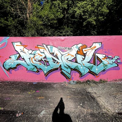 Coralle and Cyan and Colorful Stylewriting by Pencil. This Graffiti is located in Sweden and was created in 2023.