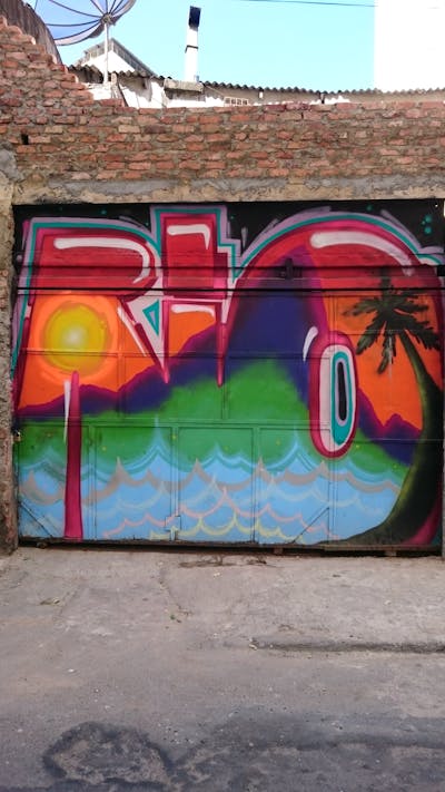 Colorful Stylewriting by unknown. This Graffiti is located in Rio de Janeiro, Brazil and was created in 2016. This Graffiti can be described as Stylewriting and Street Bombing.