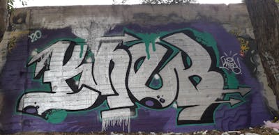 Chrome and Colorful Stylewriting by KNEB. This Graffiti is located in Cyprus and was created in 2020.
