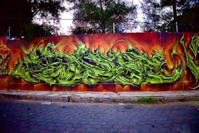 Light Green and Colorful Stylewriting by Asoter. This Graffiti is located in Mexico, Mexico and was created in 2022.
