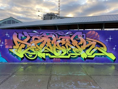 Colorful Stylewriting by Toner2 and OTZ. This Graffiti is located in Belgium and was created in 2021. This Graffiti can be described as Stylewriting and Wall of Fame.