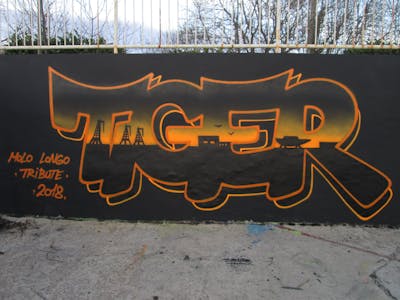 Colorful Stylewriting by Tiger. This Graffiti is located in Viškovo, Croatia and was created in 2018. This Graffiti can be described as Stylewriting and Wall of Fame.