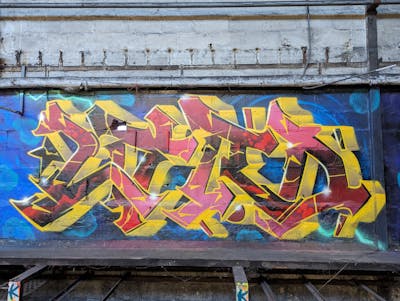 Colorful Stylewriting by LORD. This Graffiti is located in Caen, France and was created in 2023. This Graffiti can be described as Stylewriting and Abandoned.