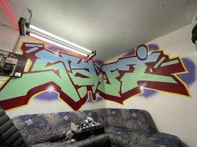 Colorful Stylewriting by Safi. This Graffiti is located in Germany and was created in 2023. This Graffiti can be described as Stylewriting and Abandoned.