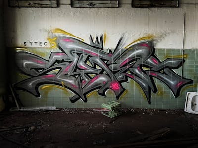 Grey Stylewriting by CETYS.AGF. This Graffiti is located in Nitra, Slovakia and was created in 2023. This Graffiti can be described as Stylewriting and Abandoned.
