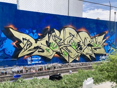Colorful Stylewriting by XOHARK 37. This Graffiti is located in Queretaro, Mexico and was created in 2021. This Graffiti can be described as Stylewriting and Wall of Fame.