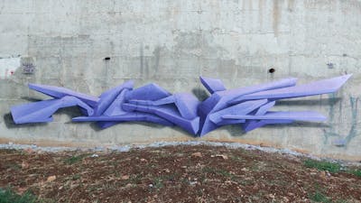 Violet and Light Blue Stylewriting by Nista. This Graffiti is located in Italy and was created in 2022. This Graffiti can be described as Stylewriting and 3D.