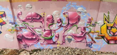 Coralle Stylewriting by fil, mtr, urbansoldierz and graffdinamics. This Graffiti is located in Lleida, Spain and was created in 2022. This Graffiti can be described as Stylewriting and 3D.